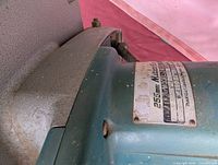 Close-up of Makita identification label showing 255mm Mitre Saw Model LS1030