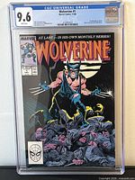 Front of CGC-encapsulated Wolverine #1 showing grade label 9.6