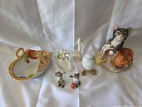 Group shot of all porcelain and ceramic items