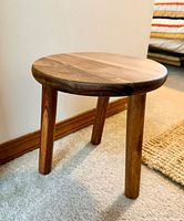 Full view of acacia wood plant stand