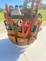 Full bucket organizer loaded with tools