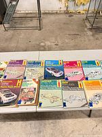 Group shot of 11 manuals on table