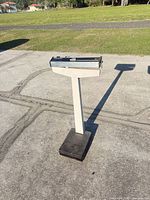 Full view of physician scale showing column and base