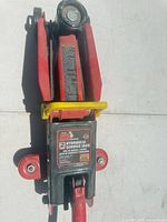 Top view of red Torin Big Red 2-ton hydraulic jack