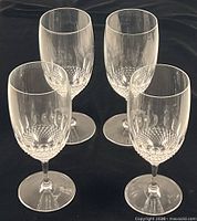 Four Waterford Lismore goblets grouped