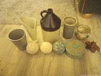 Group shot of all ten decorative items listed
