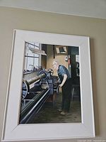 Frontal view of framed painting