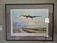 Front view of framed print showing artwork, mat, and frame