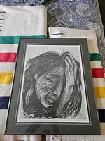 Framed limited edition print on blanket