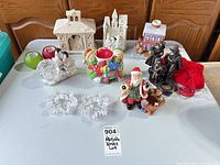 Tabletop view of all items in lot