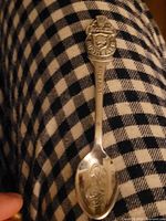 Front of Rolex sterling spoon with crest and Iceland handle