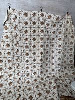 Full view of king blanket hung to show pattern