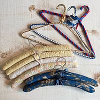 Overview of all padded and braided fabric-covered hangers