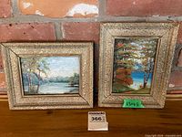 Both framed paintings front view