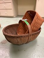 Both baskets stacked for size comparison