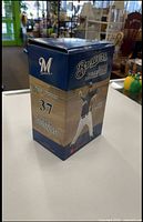 Front and side of Brewers branded box showing Jeff Suppan image and #37