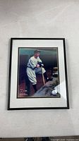 Full view of framed Lou Gehrig print