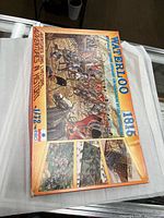 Box lid showing ESCI Adventures in History Waterloo 1815 artwork
