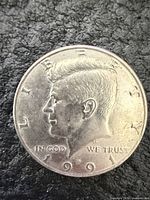 Obverse of 1991 P Kennedy half dollar