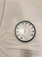 Front view of thermometer hygrometer showing full dial