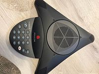 Top view of Polycom SoundStation 2 showing keypad and speaker grille