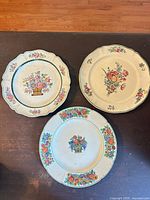 All three plates front view