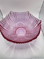 Top view showing ribbed petal pattern and floral medallion