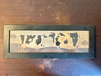 Front view framed cow print