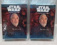 Front view showing two sealed starter decks with Count Dooku artwork