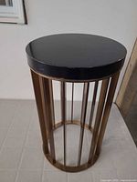 Full view of Baker round end table