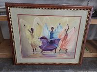 Full view of framed print with mat and frame