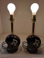 Both lamps lit to show function and overall appearance