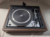Top view of Dual 1226 turntable showing platter, tonearm, plinth
