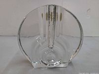 Front view showing circular bullseye design and overall shape