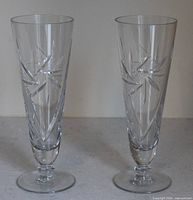 Full view of both crystal glasses front