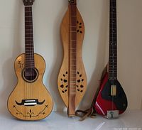 Front view of all three string instruments