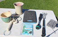 All items on table showing complete lot