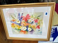 Front view showing full framed print, mat and gold frame