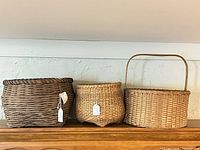 Front view of all three baskets side by side
