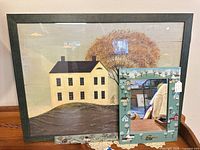 Kimble print and framed mirror front view