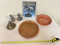 Full lot showing all items with measuring tape for scale