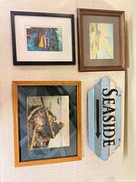 Front view of all four wall pieces mounted