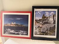 Both framed photographs side by side