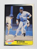 Front of card displaying Bo Jackson action image and Fleer Baseball MVP branding