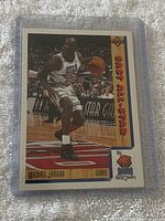 Front of Michael Jordan Upper Deck East All-Star card in sleeve