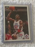 Front of 1991-92 Upper Deck Michael Jordan All-Star Checklist card