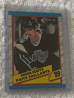 Front of Gretzky O-Pee-Chee highlight card in sleeve