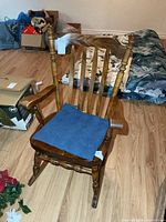Full view of rocking chair front angle with cushion