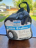 Front of zippered storage bag showing Laclede branding and specifications