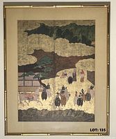 First framed panel showing part of the Nanban scene